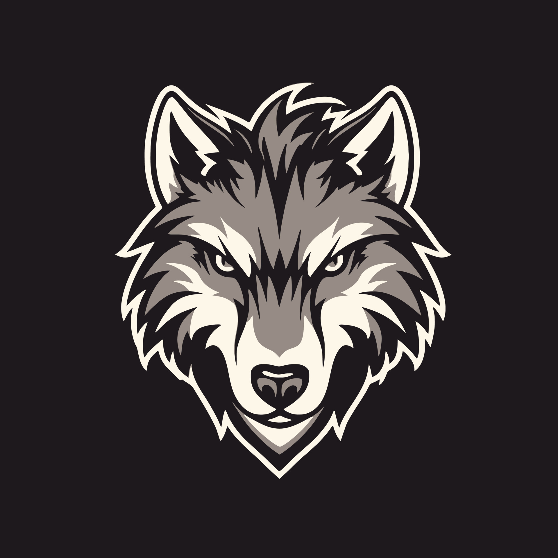 Wolf head logo vector - Animal Brand Symbol 24124807 Vector Art at Vecteezy