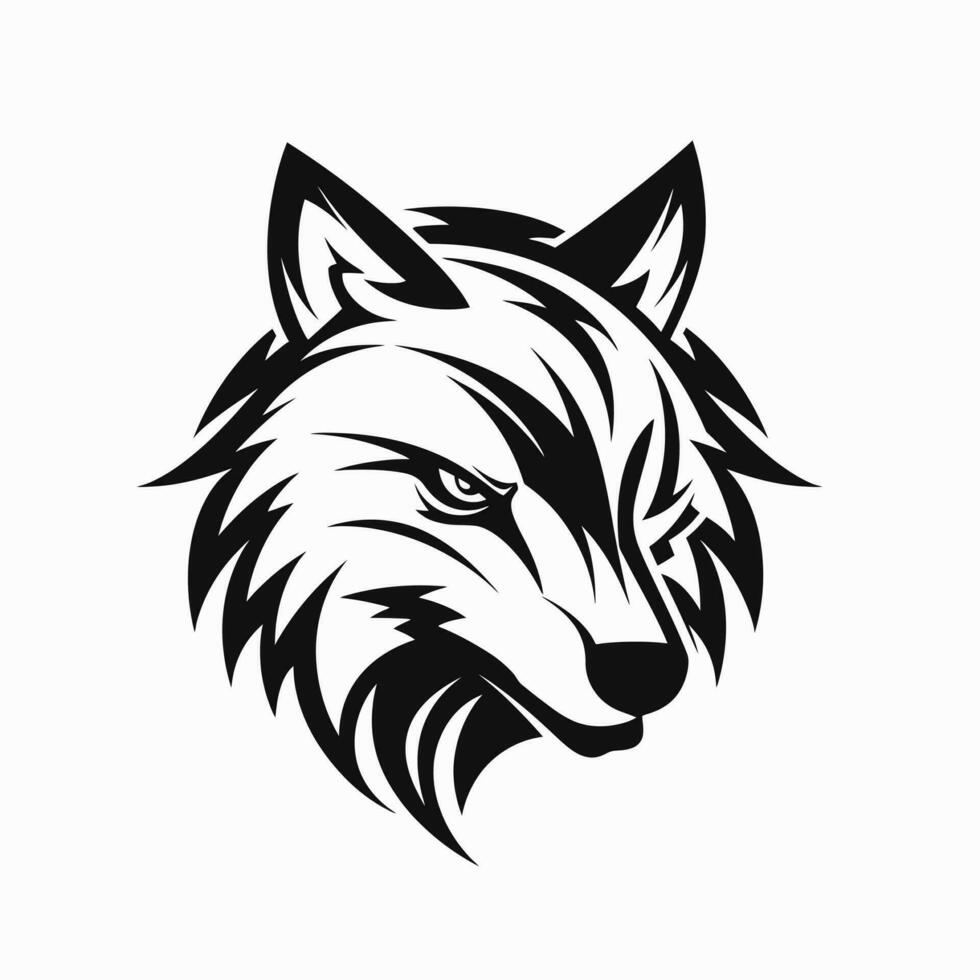 lobo cabeza logo vector - animal marca símbolo