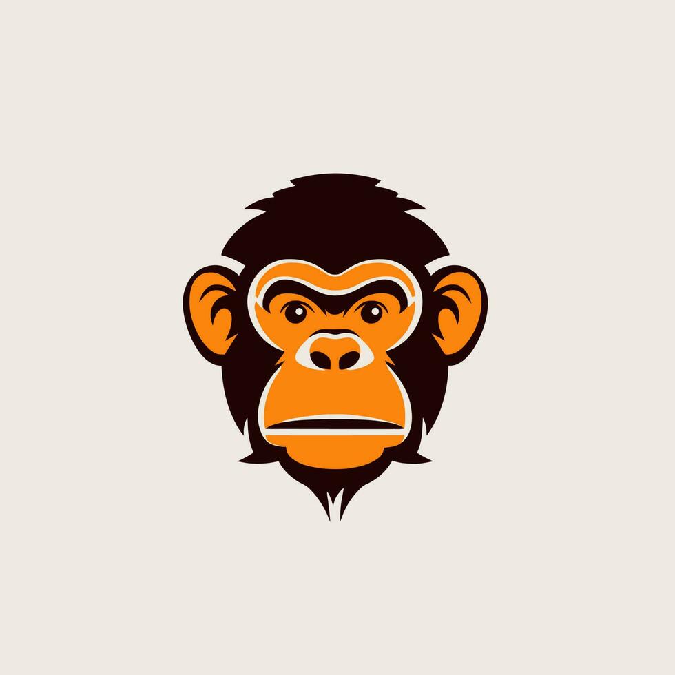 Monkey head logo vector - Gorilla Brand Symbol