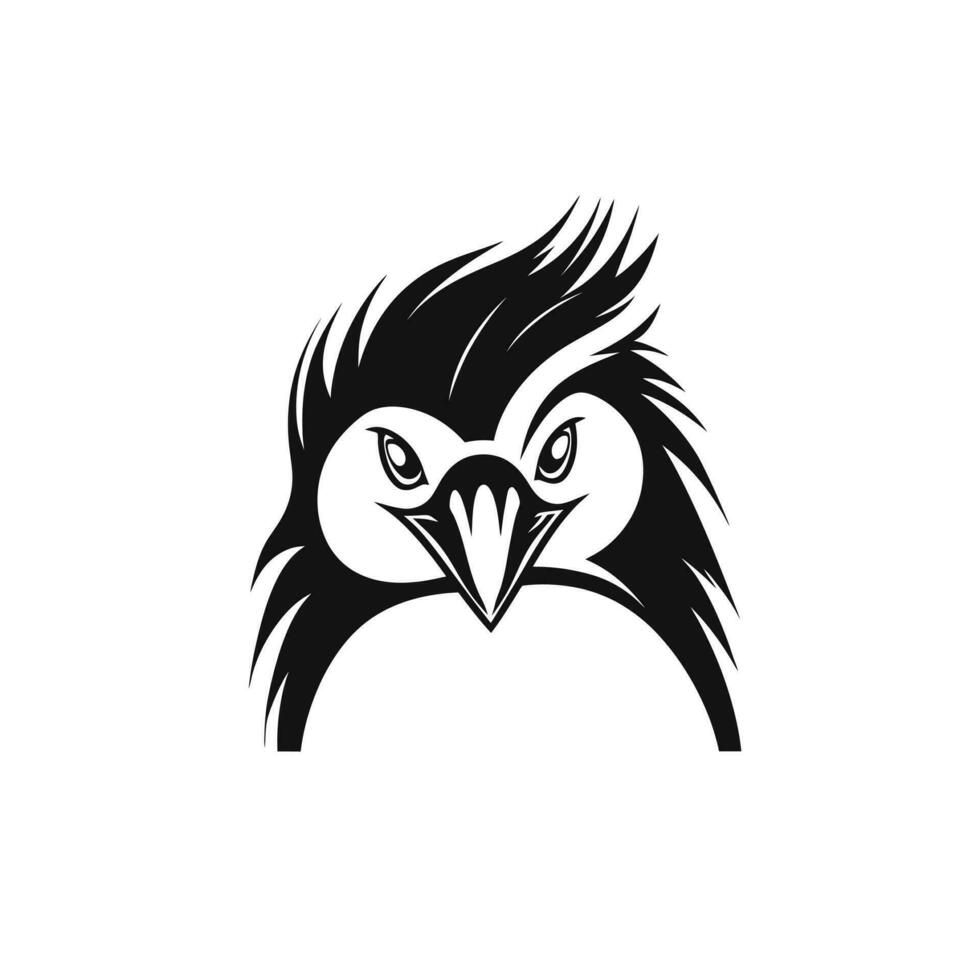 Penguin head logo vector - Bird Brand Symbol