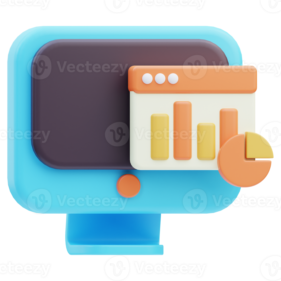 Growth Card marketing 3D Illustration png