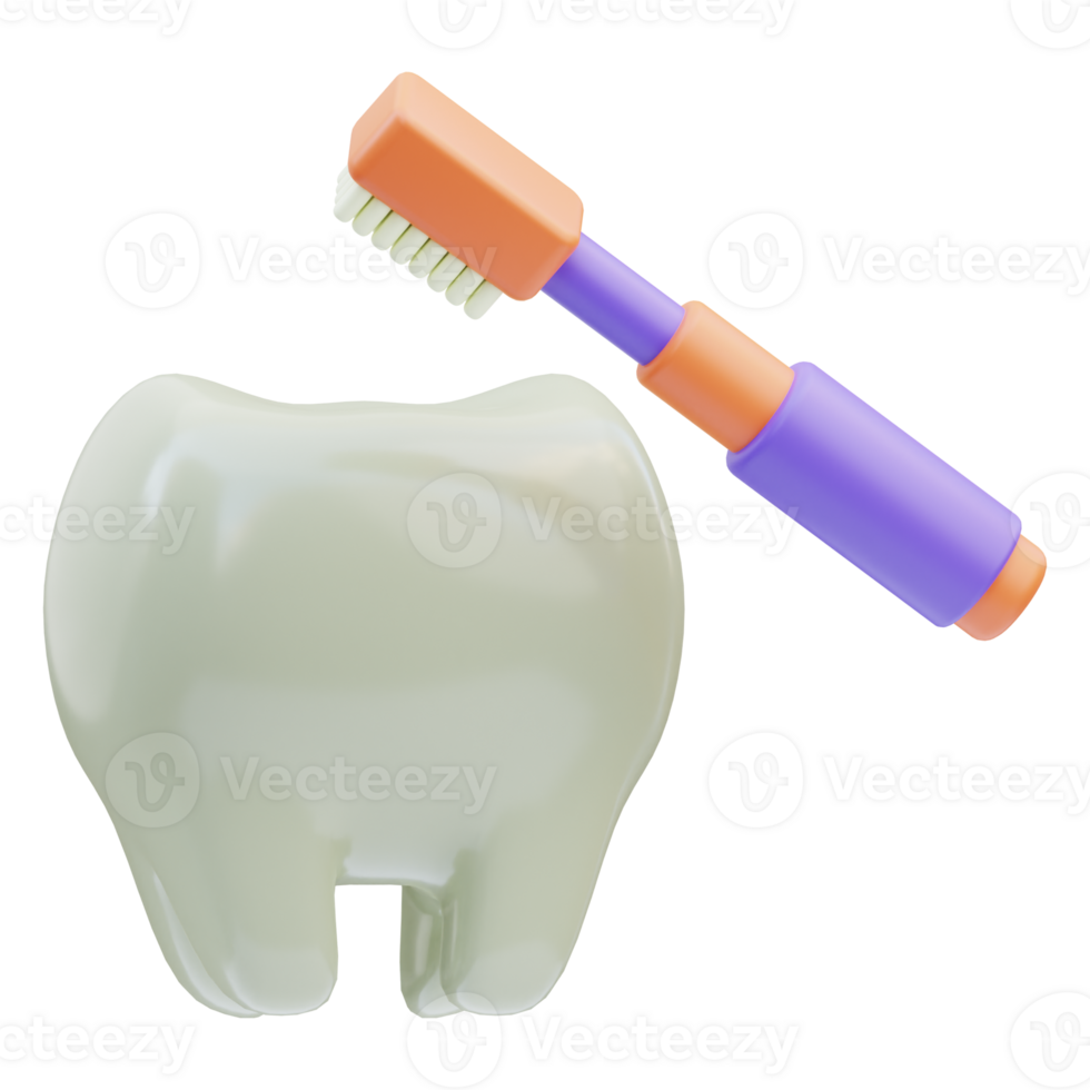 dental diente cepillo 3d ilustración png