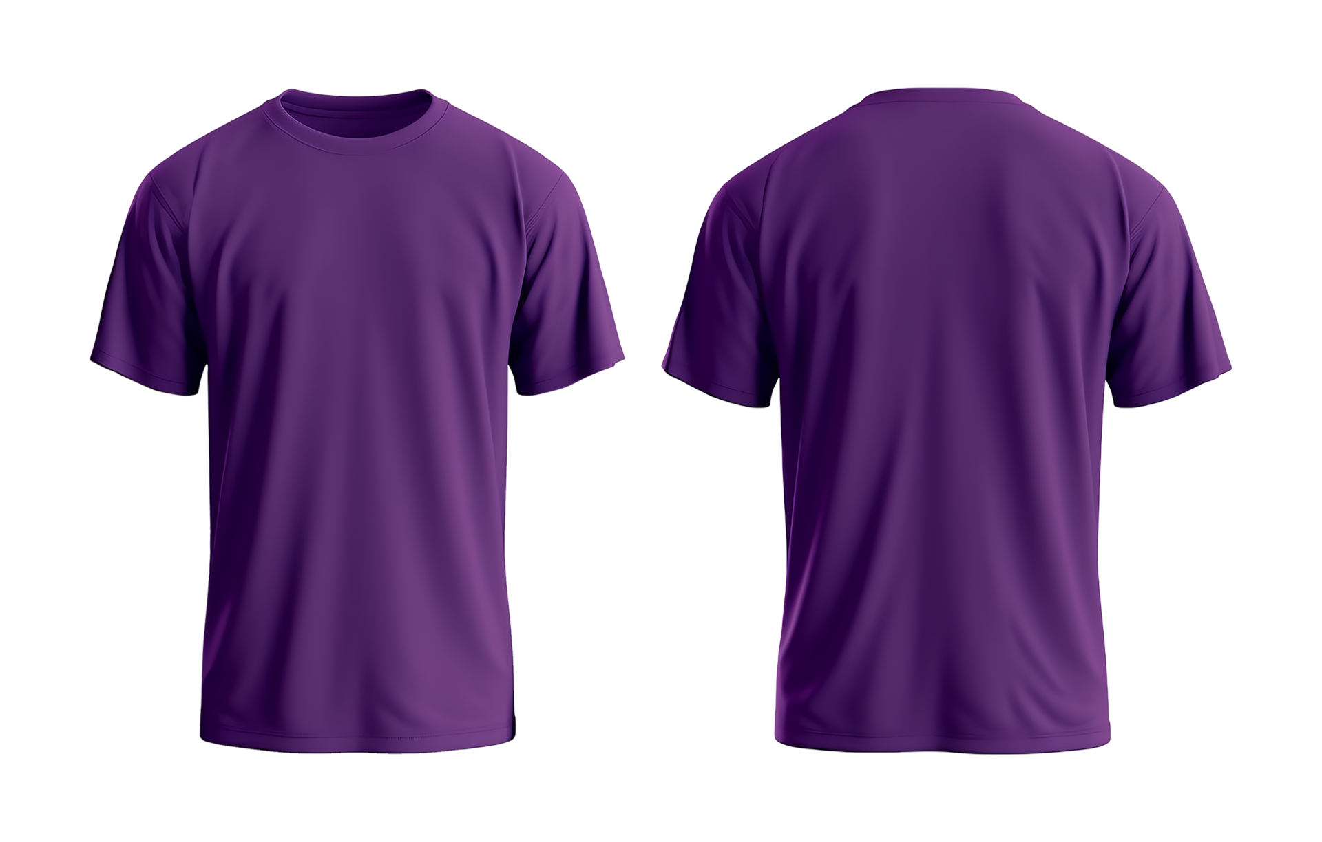 plain purple t-shirt mockup template, with views, front and back ...