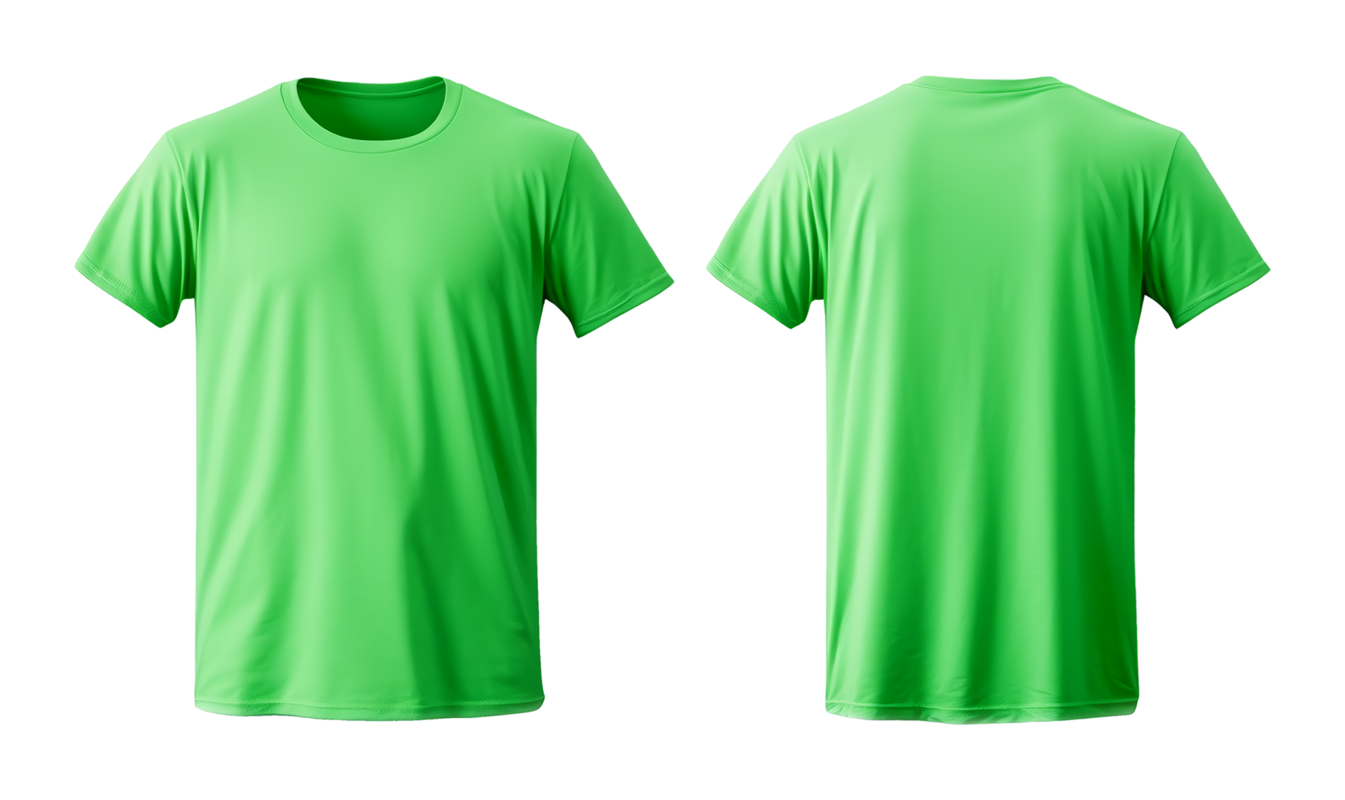 plain green t-shirt mockup template, with views, front and back ...