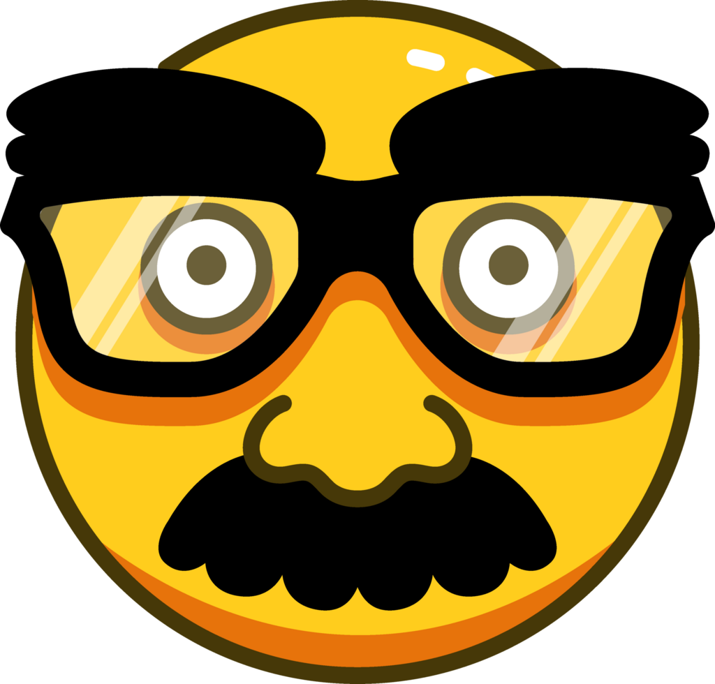 carino emoji con linea stile png