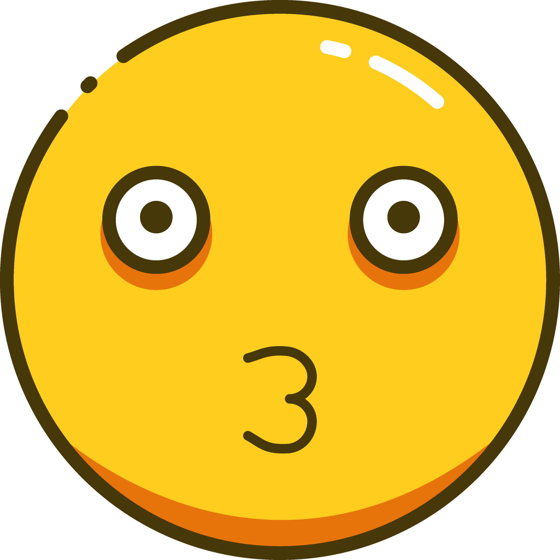 Cute Emoji with Line Style 24125530 PNG