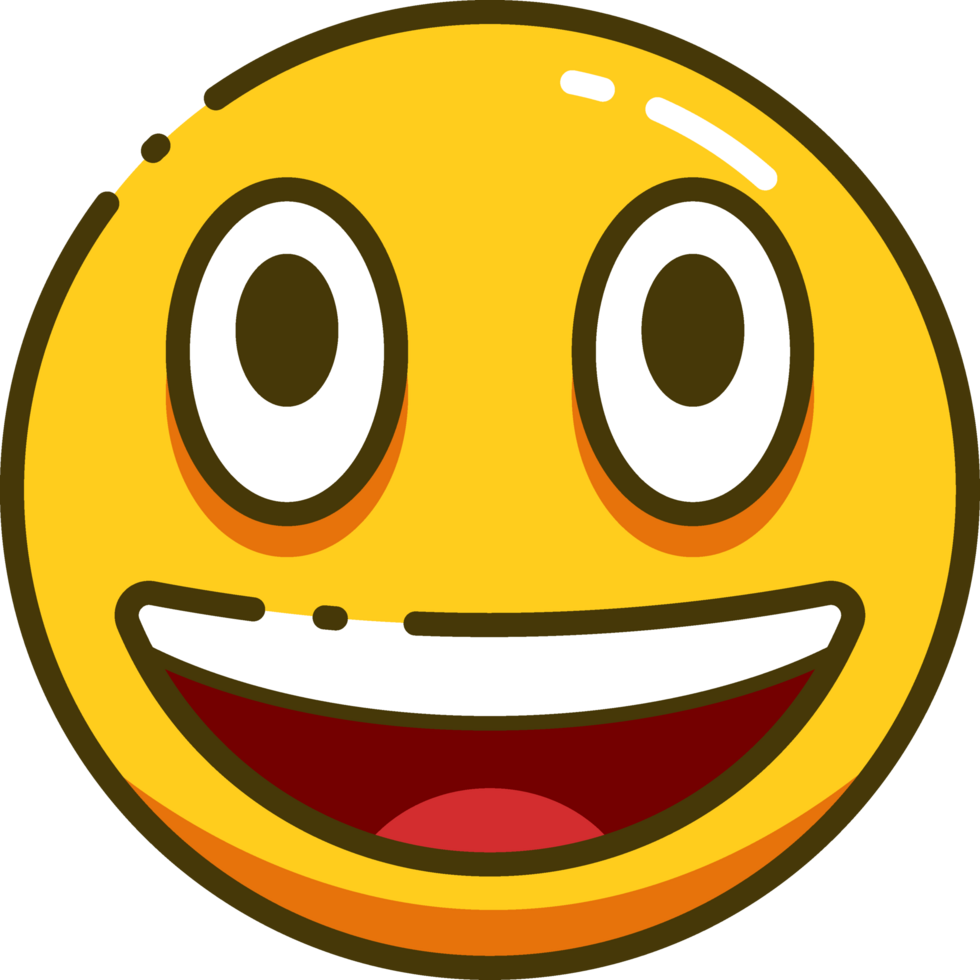 Cute Emoji with Line Style png
