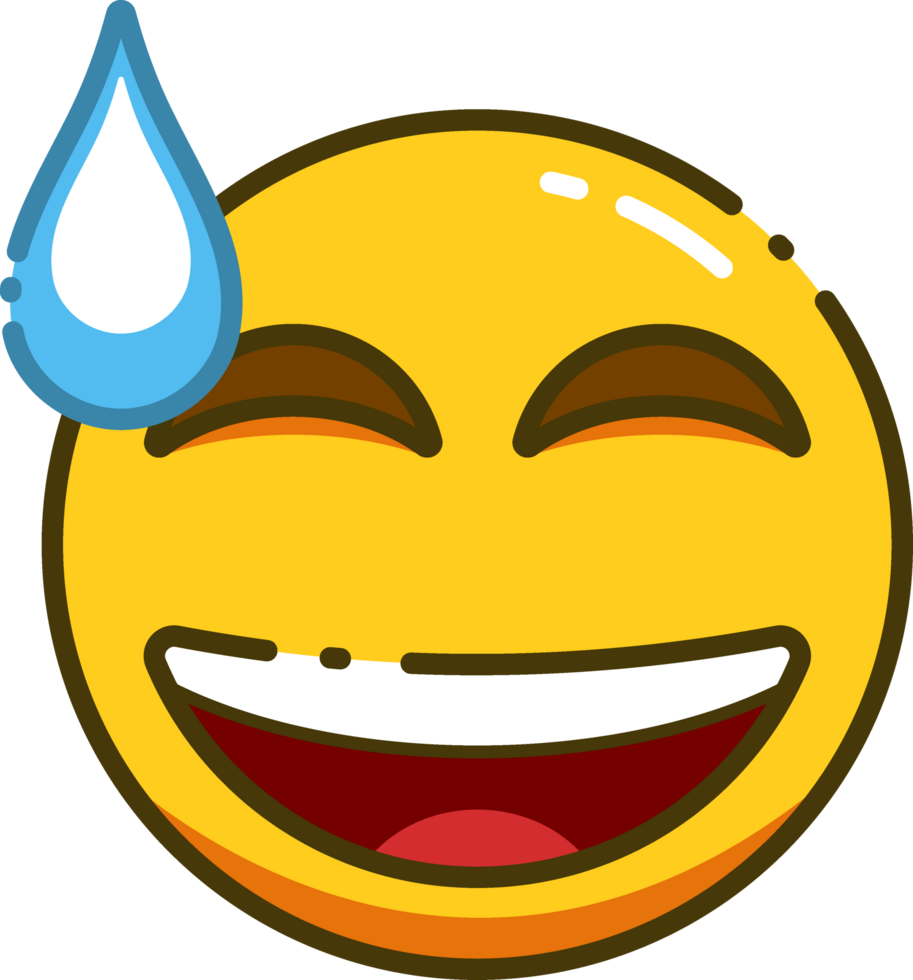 Cute Emoji with Line Style png