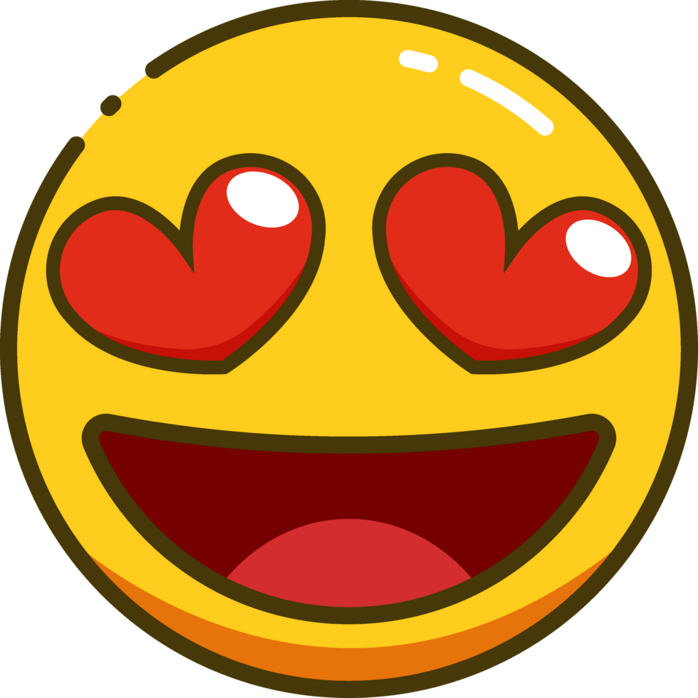 Cute Emoji with Line Style png