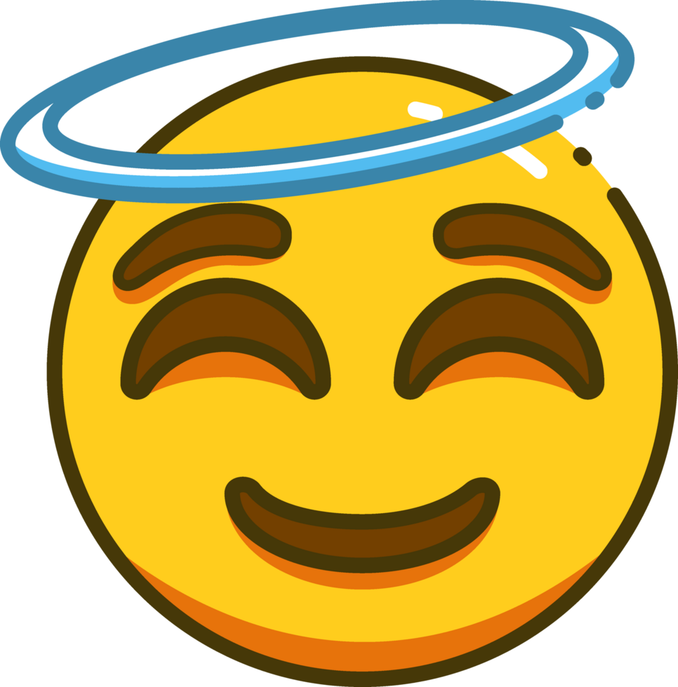 Cute Emoji with Line Style png