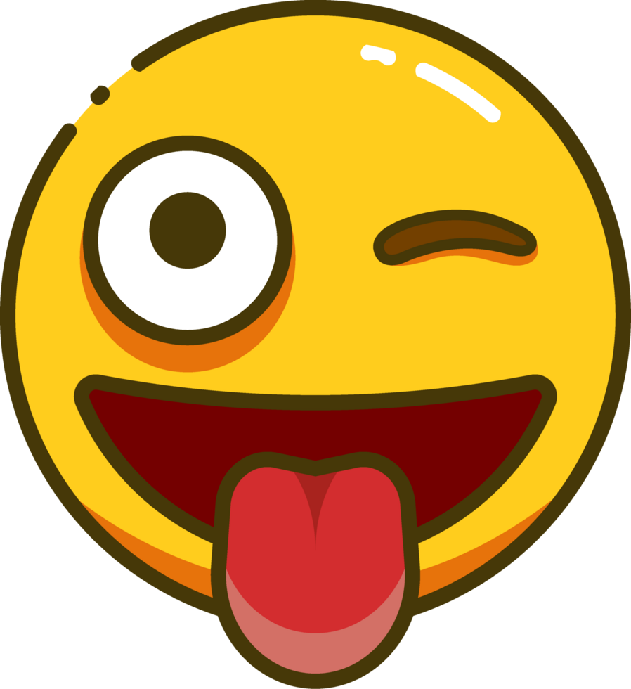 mignonne emoji avec ligne style png