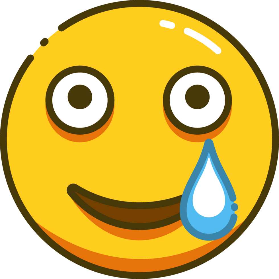 Cute Emoji with Line Style png