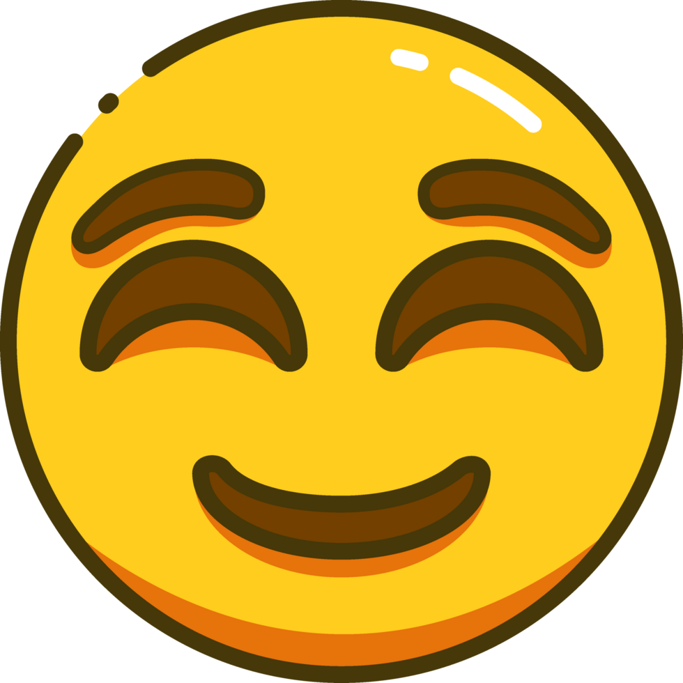 Cute Emoji with Line Style png