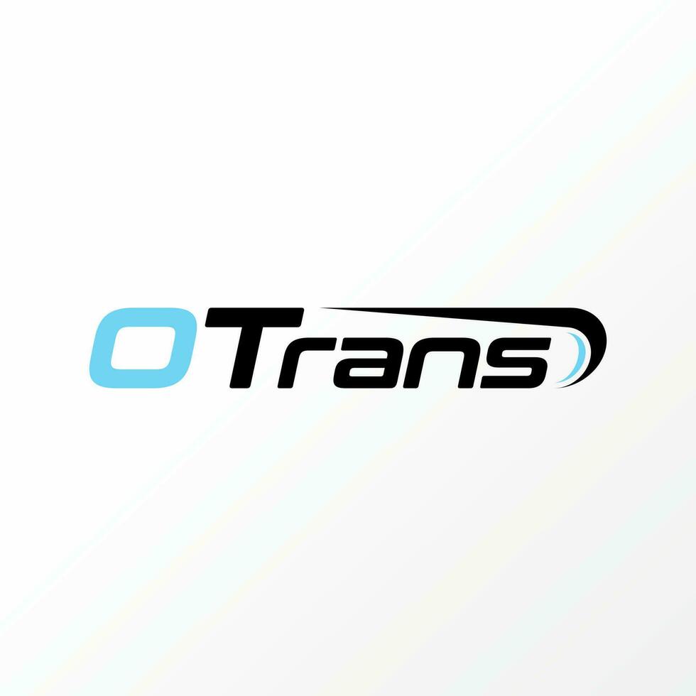 Logo design graphic concept creative abstract premium free vector stock letter OTrans with swoosh fast move. Related to monogram transportation