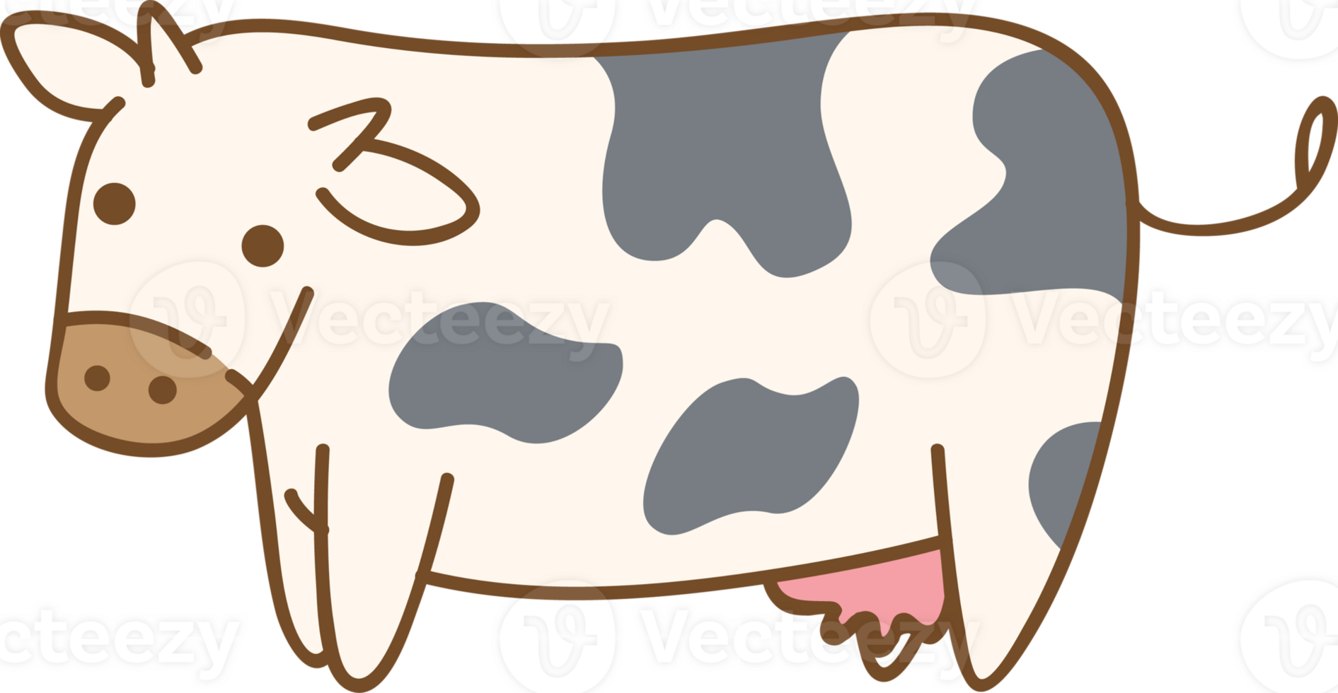 Cow Cute Animal Cartoon Hand Drawn Wild Collection 24126806 PNG