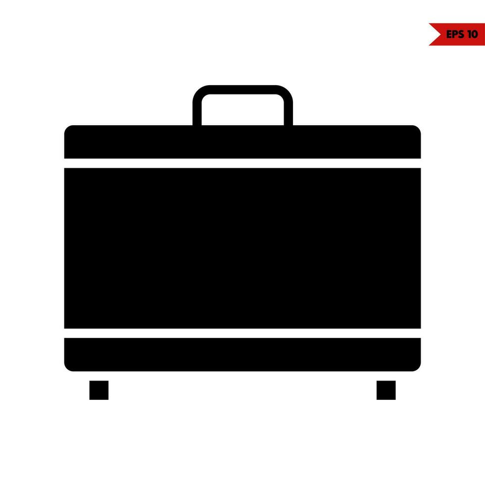 suitcase handbag glyph icon vector