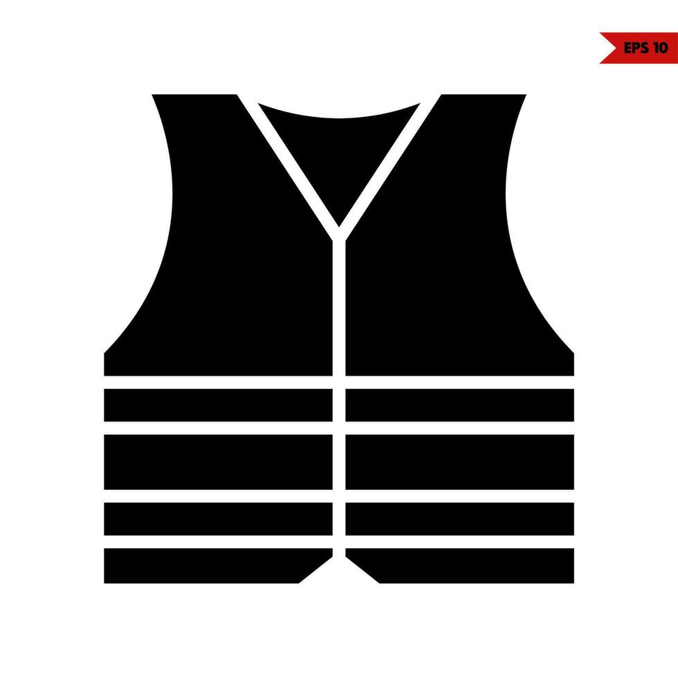 vest glyph icon vector