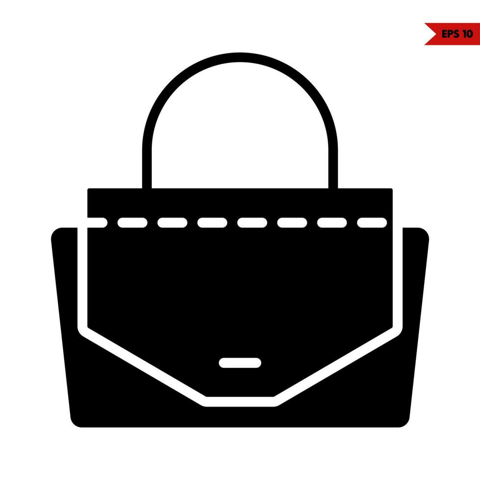 handbag glyph icon vector