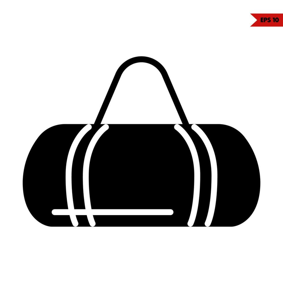 hembra Moda bolso glifo icono vector