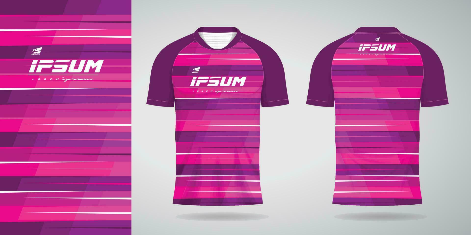 rosado púrpura jersey deporte uniforme camisa diseño modelo vector