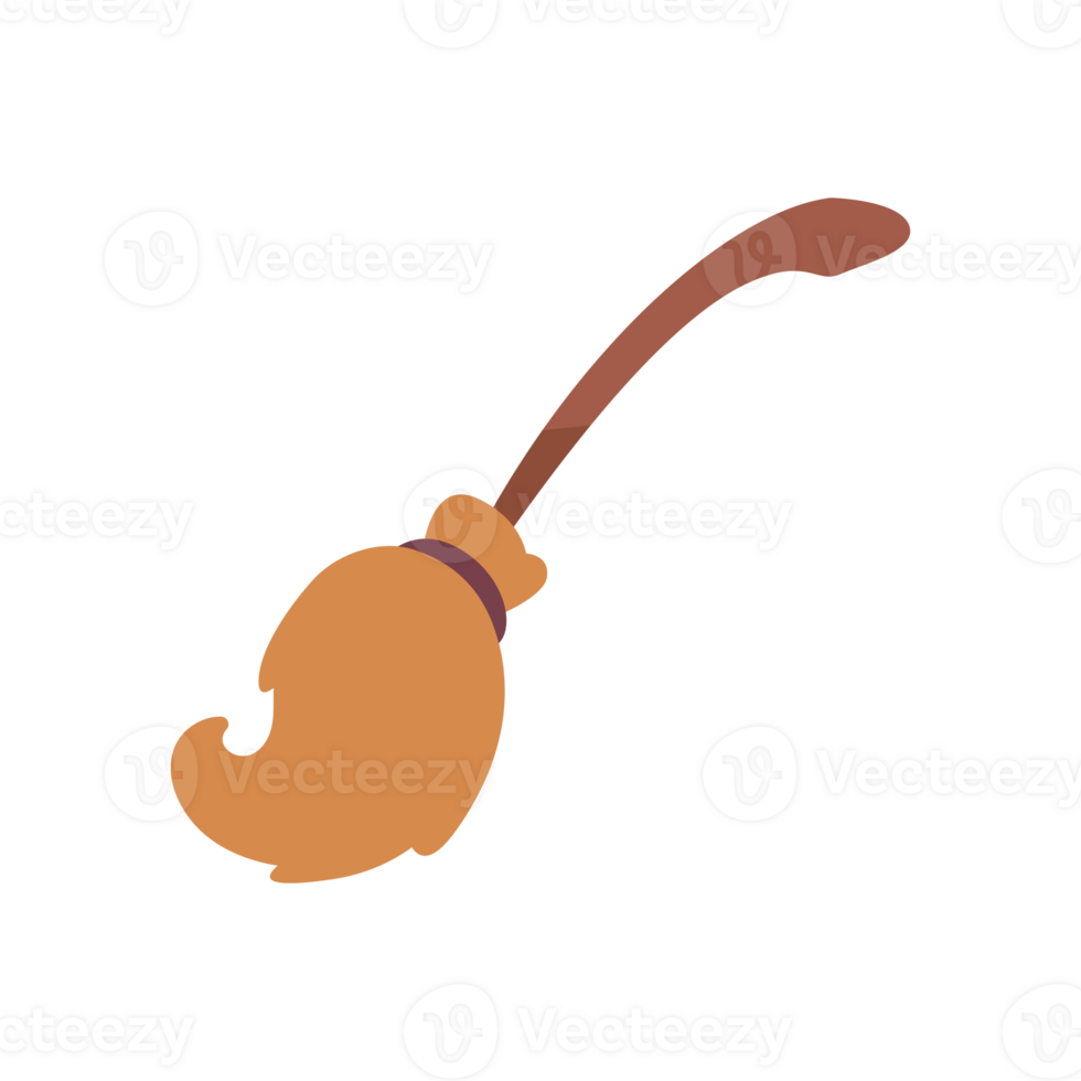 heks magie bezem voor vliegend in de lucht Aan halloween nacht. bezem voor schoonmaak de huis png
