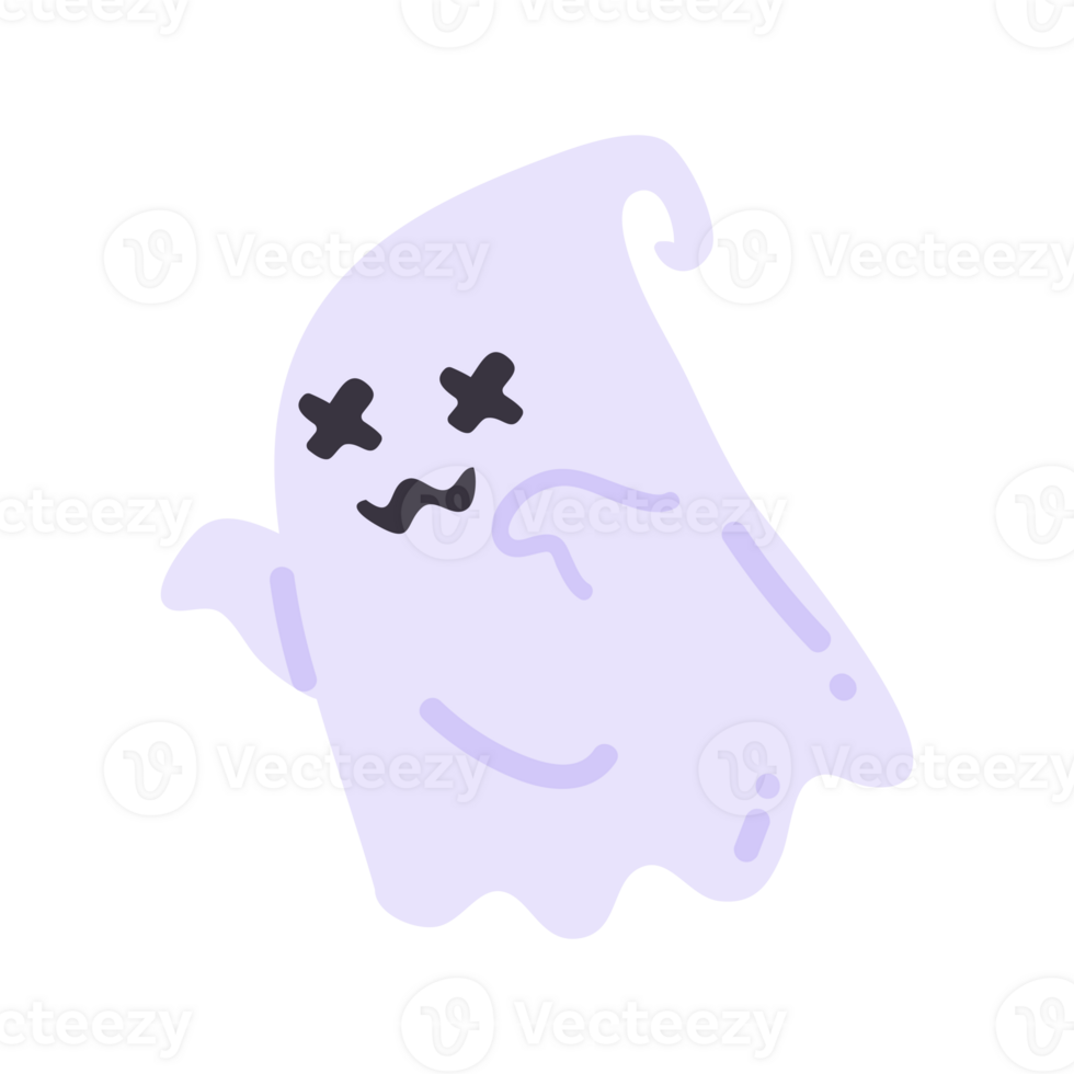 Halloween funny white ghost design on a black background. Ghost with  abstract shape design. Halloween white ghost party element vector  illustration. Ghost vector with a scary face. 9345261 PNG