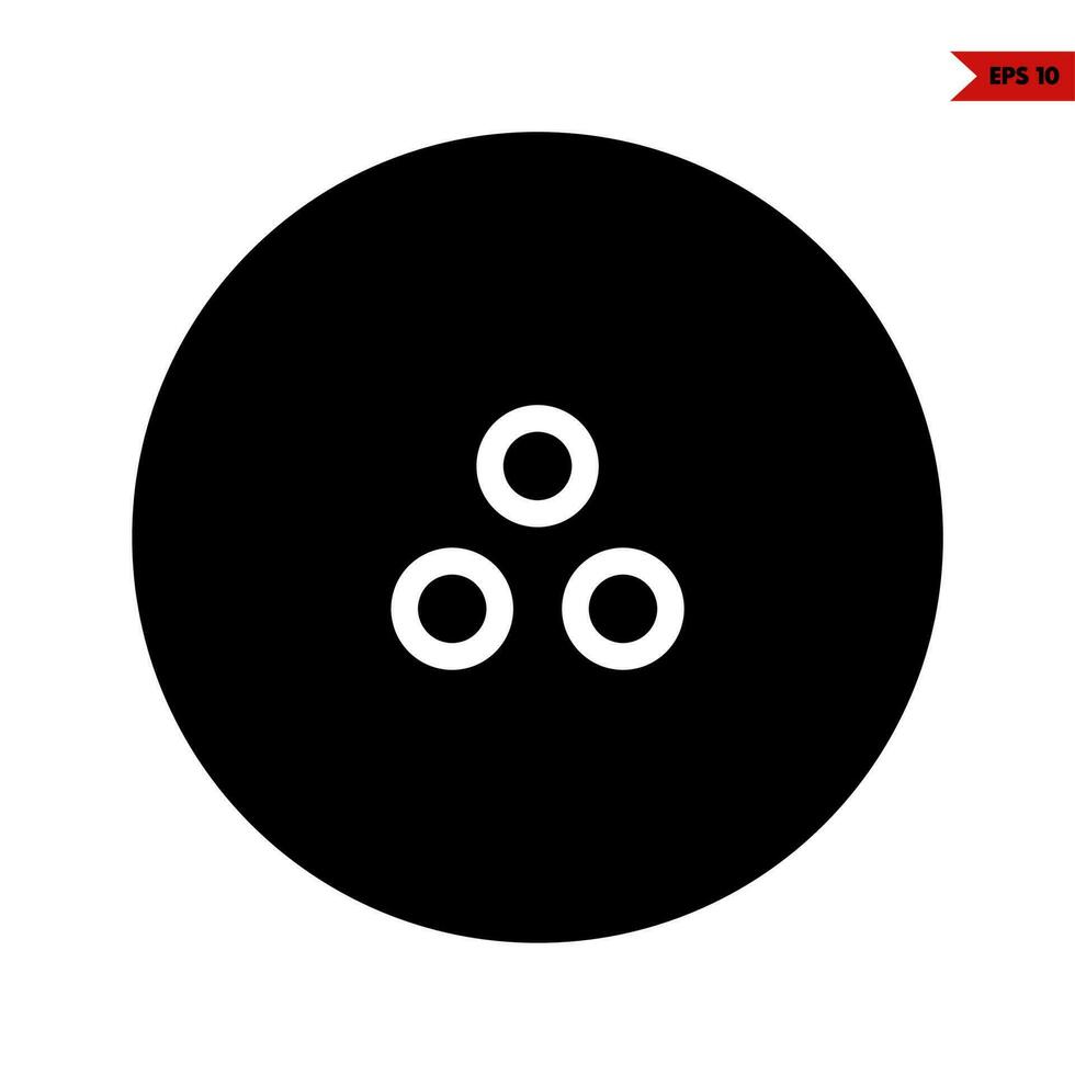 ball bowling glyph icon vector