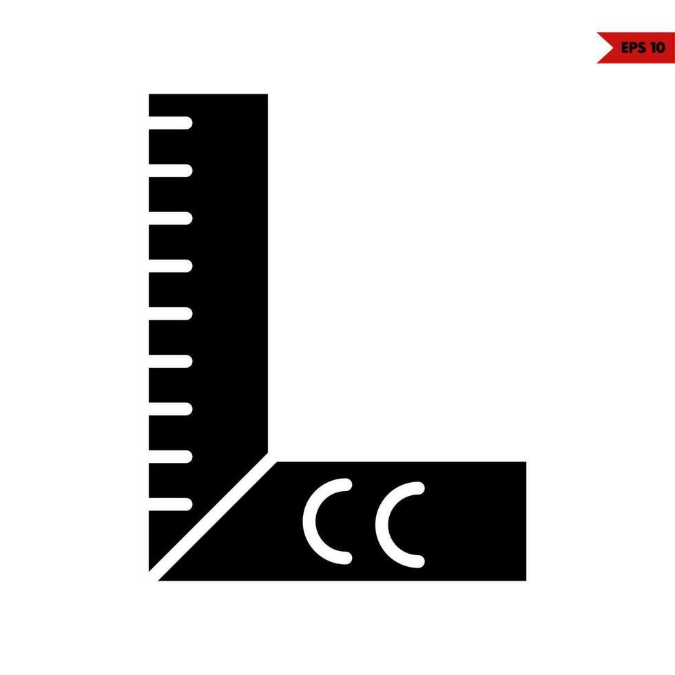 ruler glyph icon vector
