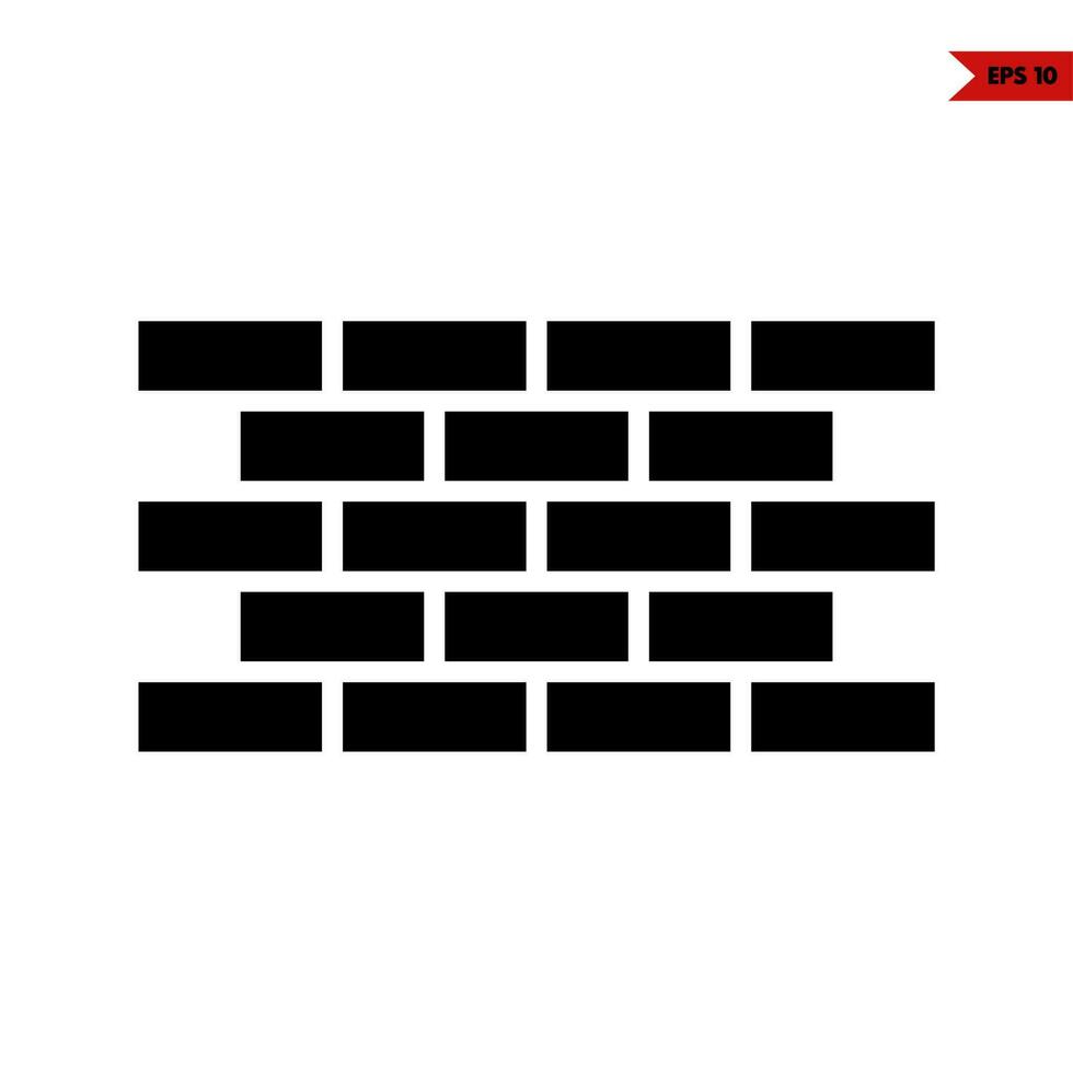 brick glyph icon vector