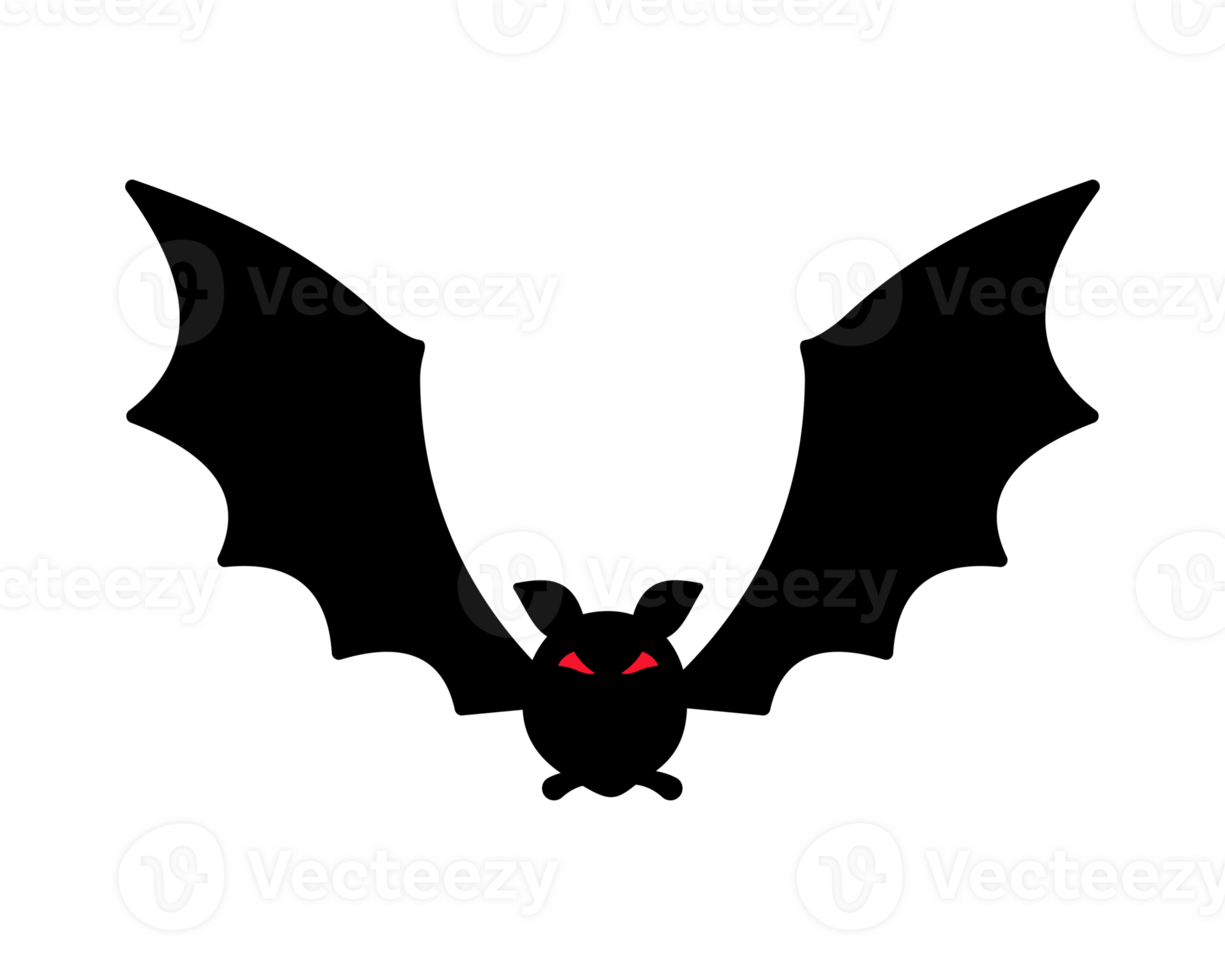 Bat silhouette with scary evil eyes. Vampire Victims on Halloween Night png