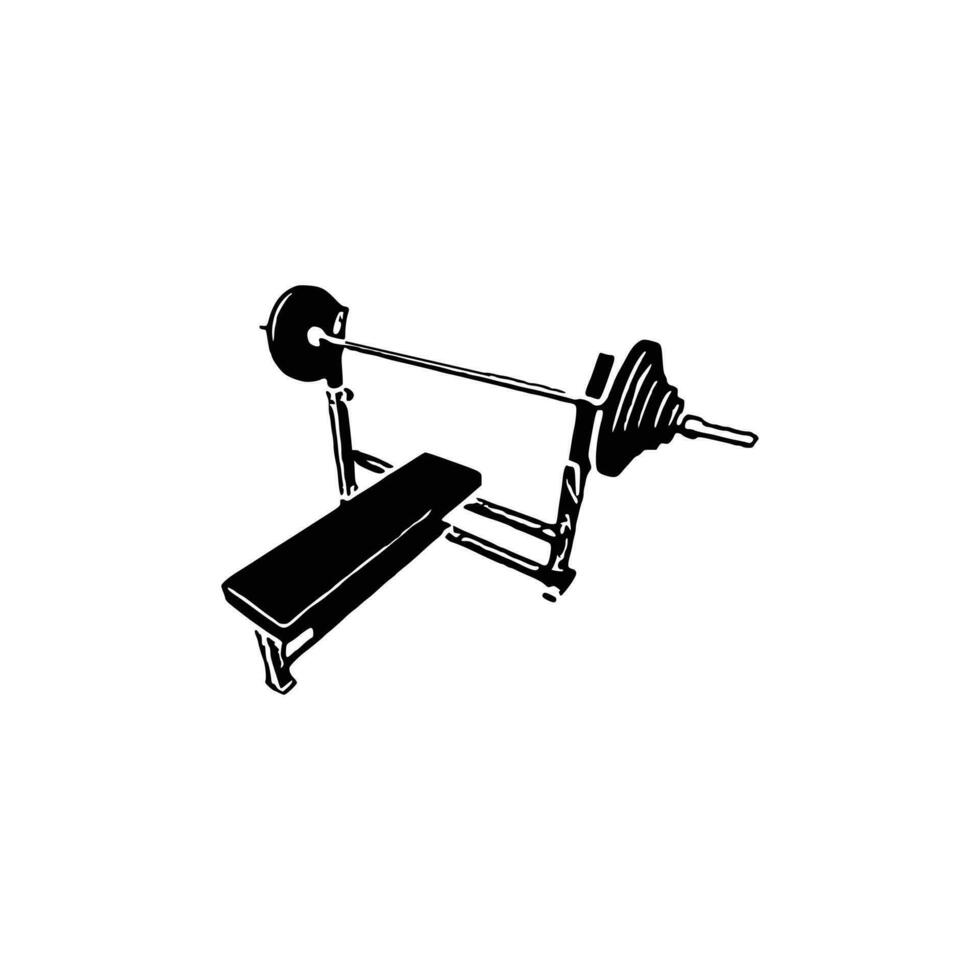 Bench Press Machine Vector. vector