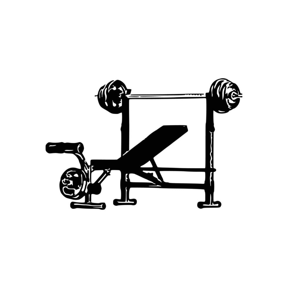 Bench Press Machine Vector. vector