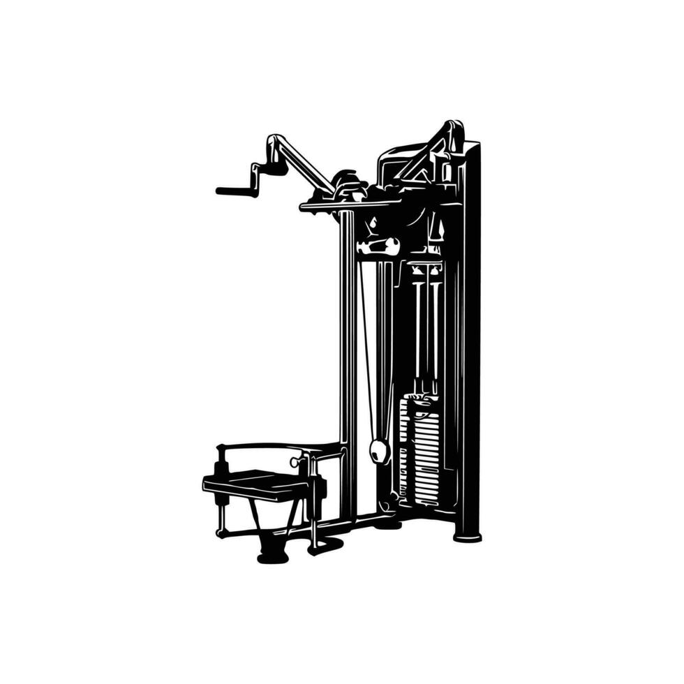Chest Fly Machine Vector. vector