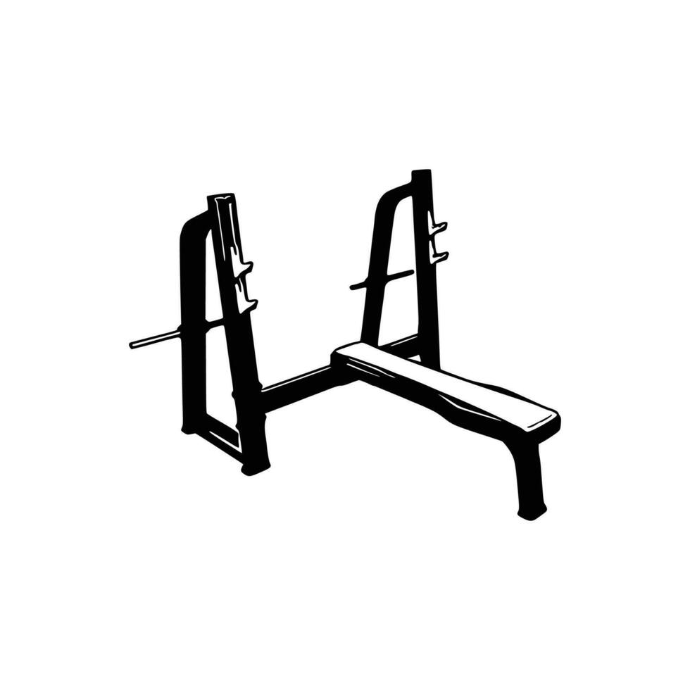 Bench Press Machine Vector. vector