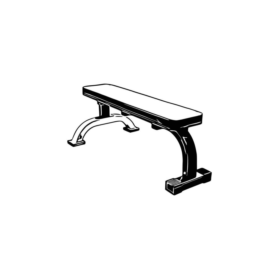 Bench Press Machine Vector. vector