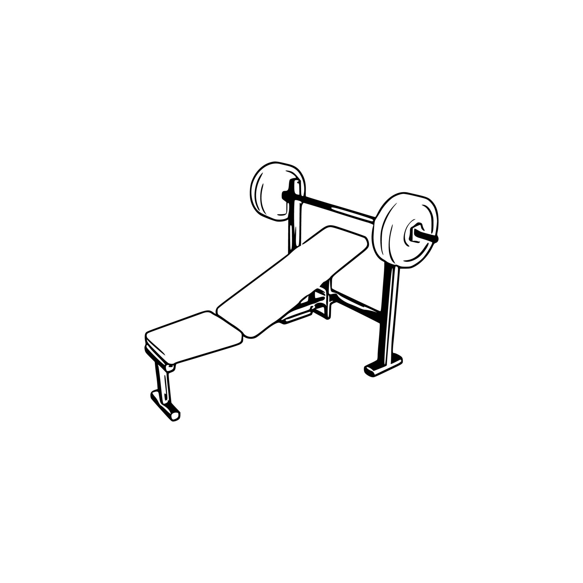 Bench Press Machine Vector. 24128228 Vector Art at Vecteezy