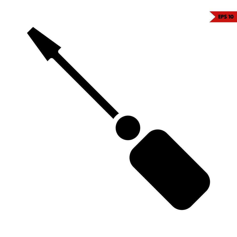 screwdriver glyph icon vector