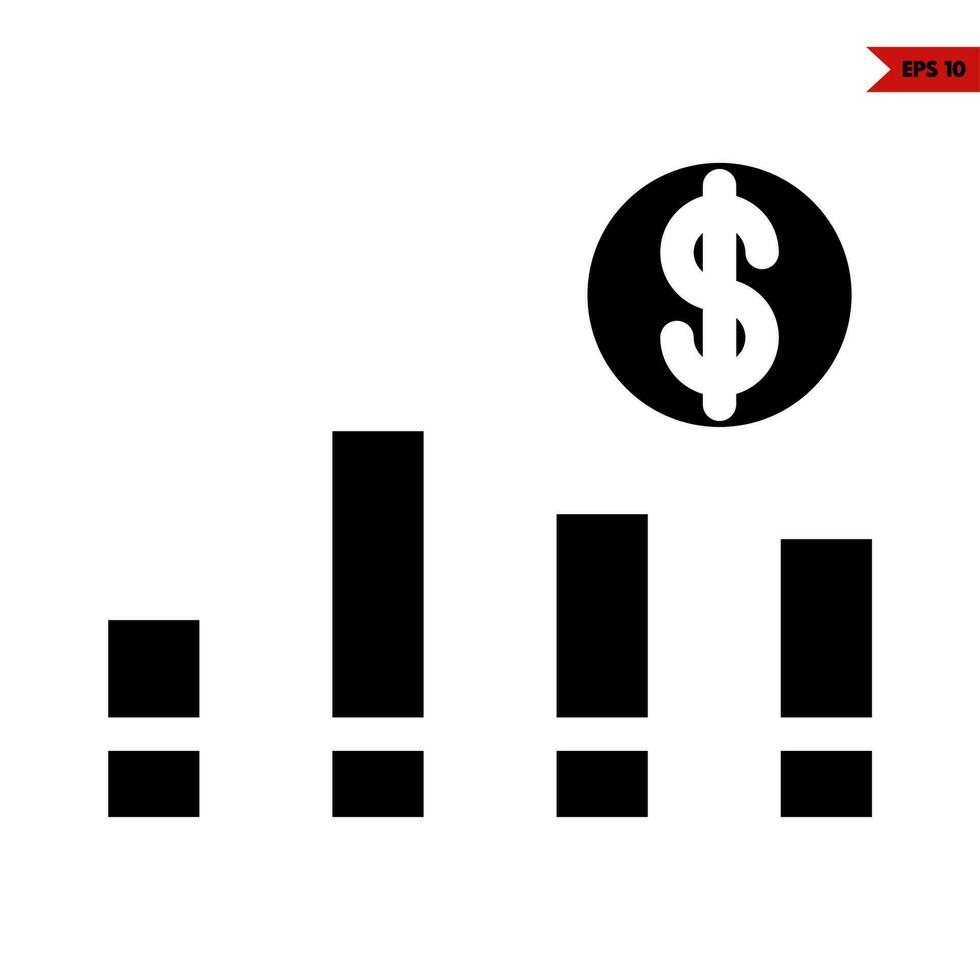 chart glyph icon vector