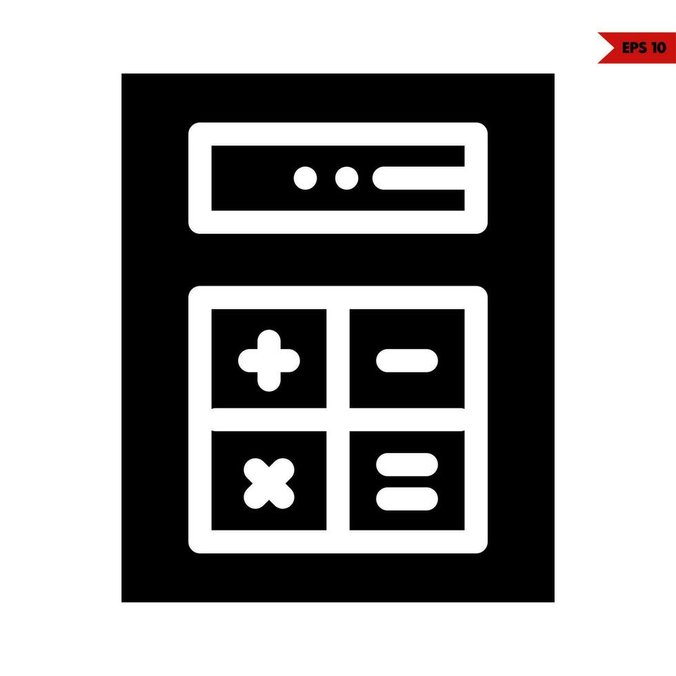 calculator glyph icon vector