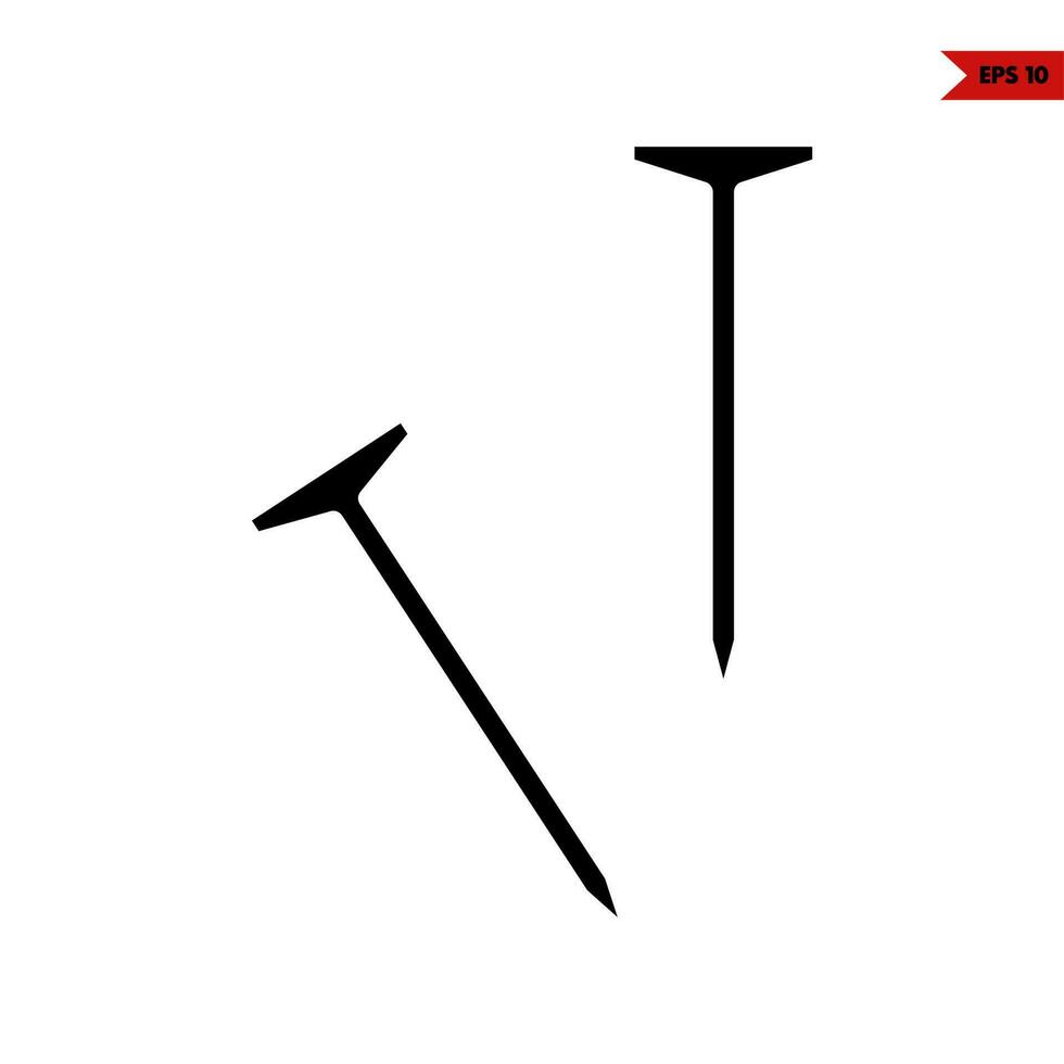 nail glyph icon vector