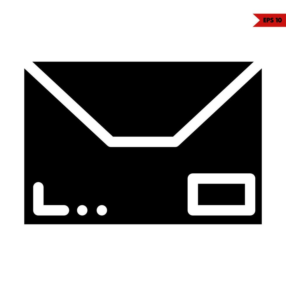 icono de glifo de correo vector