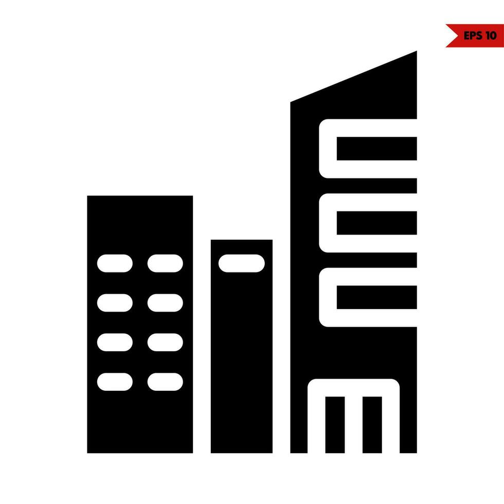 building office glyph icon vector