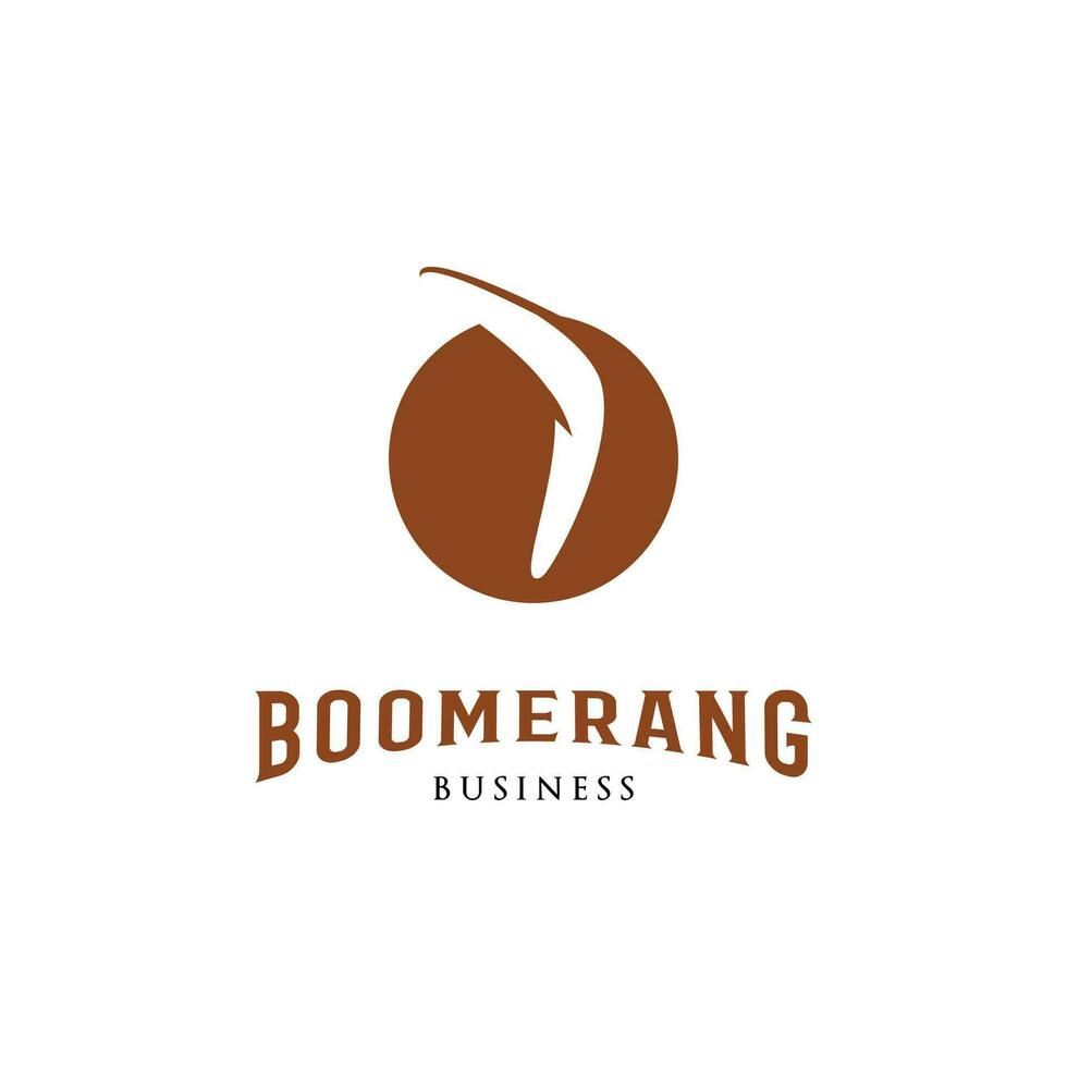 Boomerang Icon Logo Design Template vector