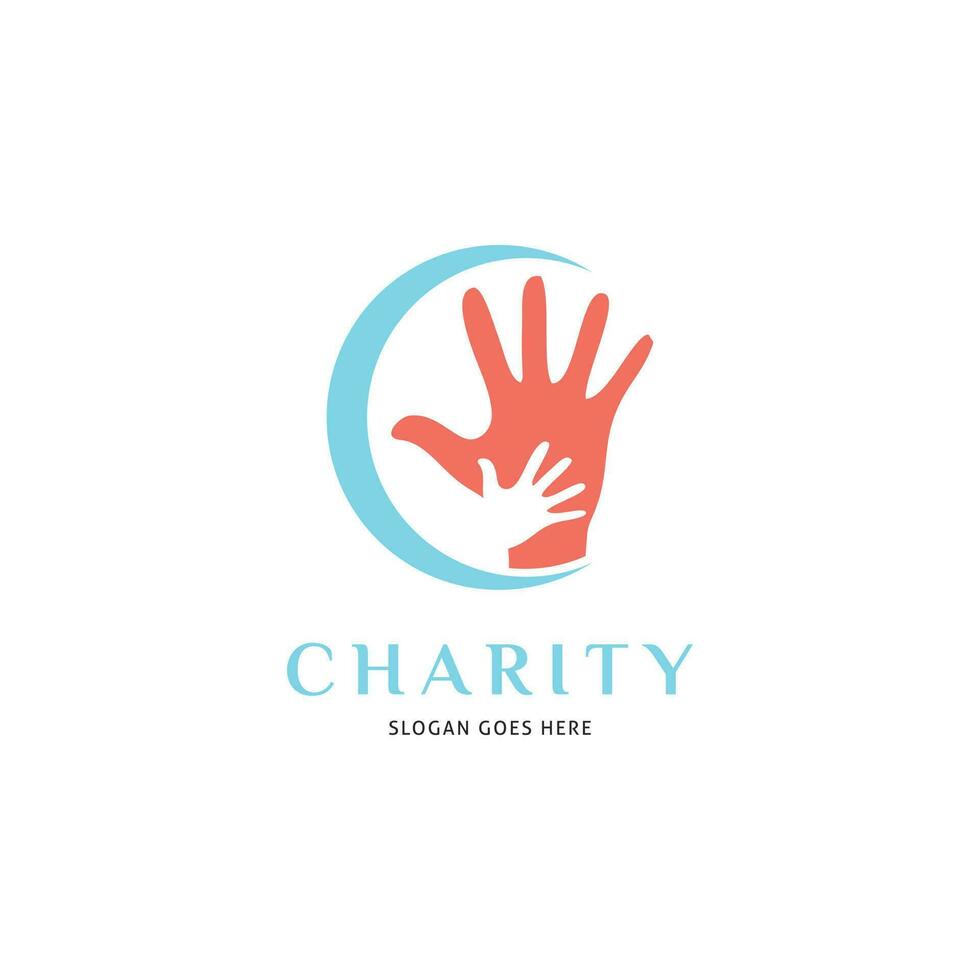 Charity Icon Vector Logo Template Illustration Design