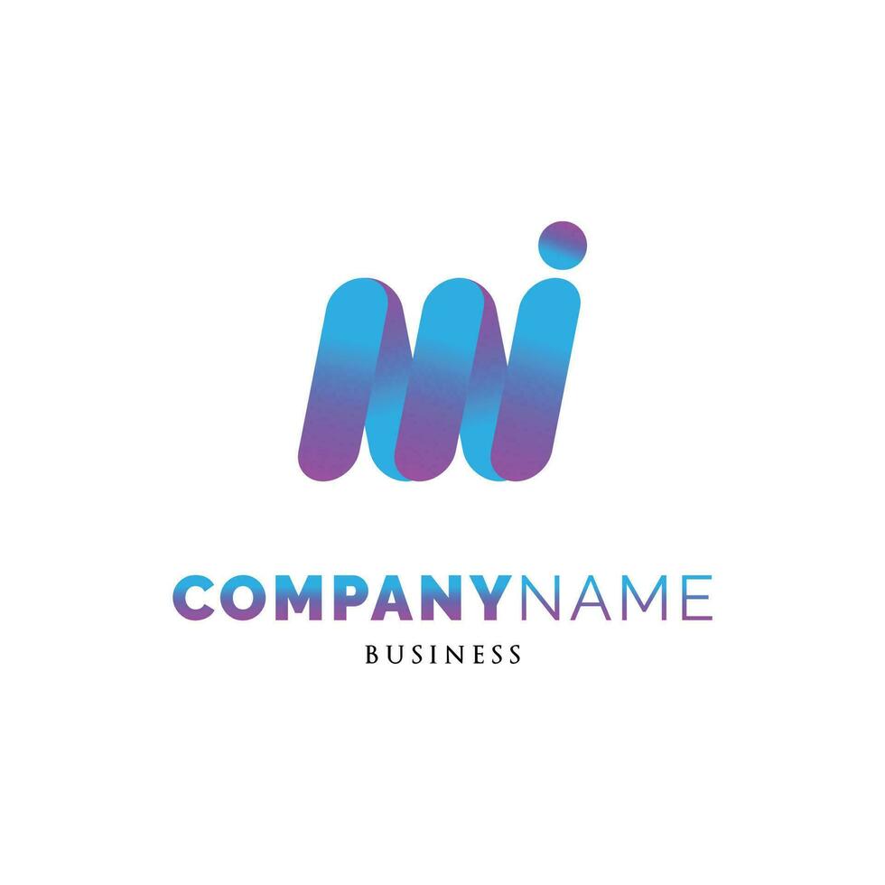 Initial Letter MI Icon Logo Design Template vector