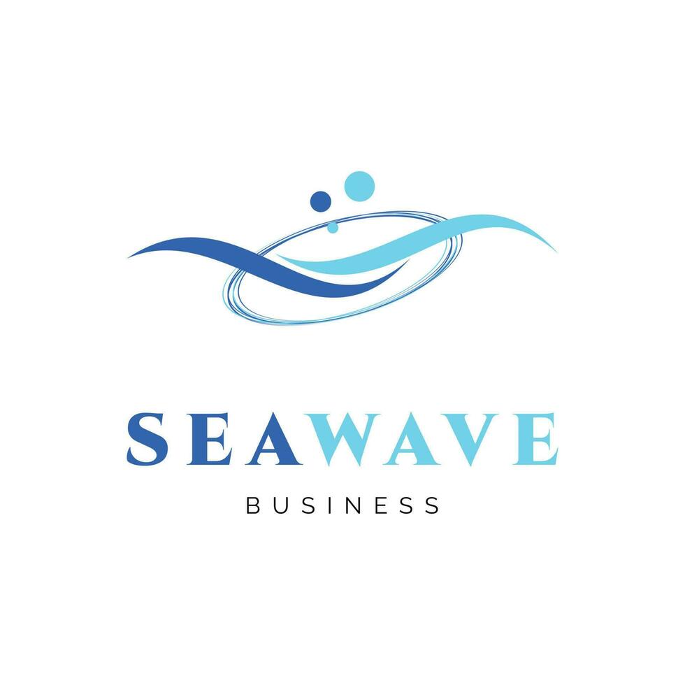 Sea Wave Icon Logo Design Template vector