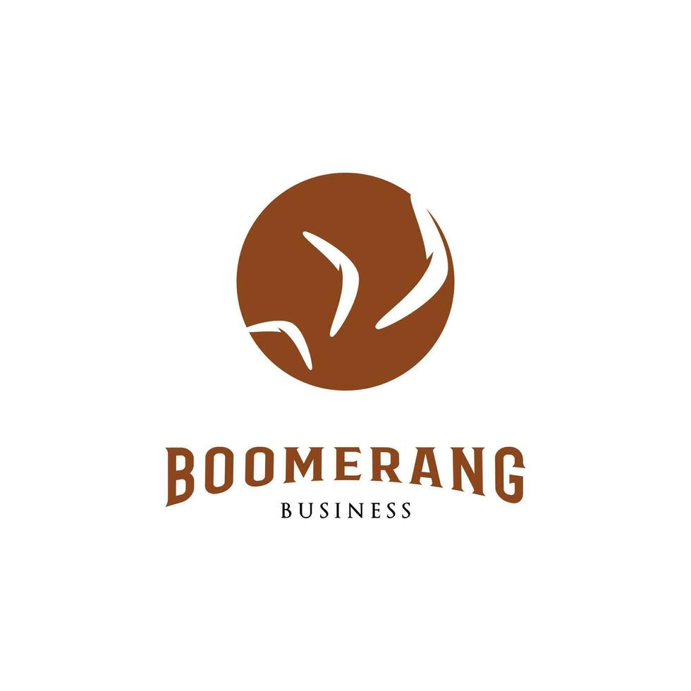 Boomerang Icon Logo Design Template vector