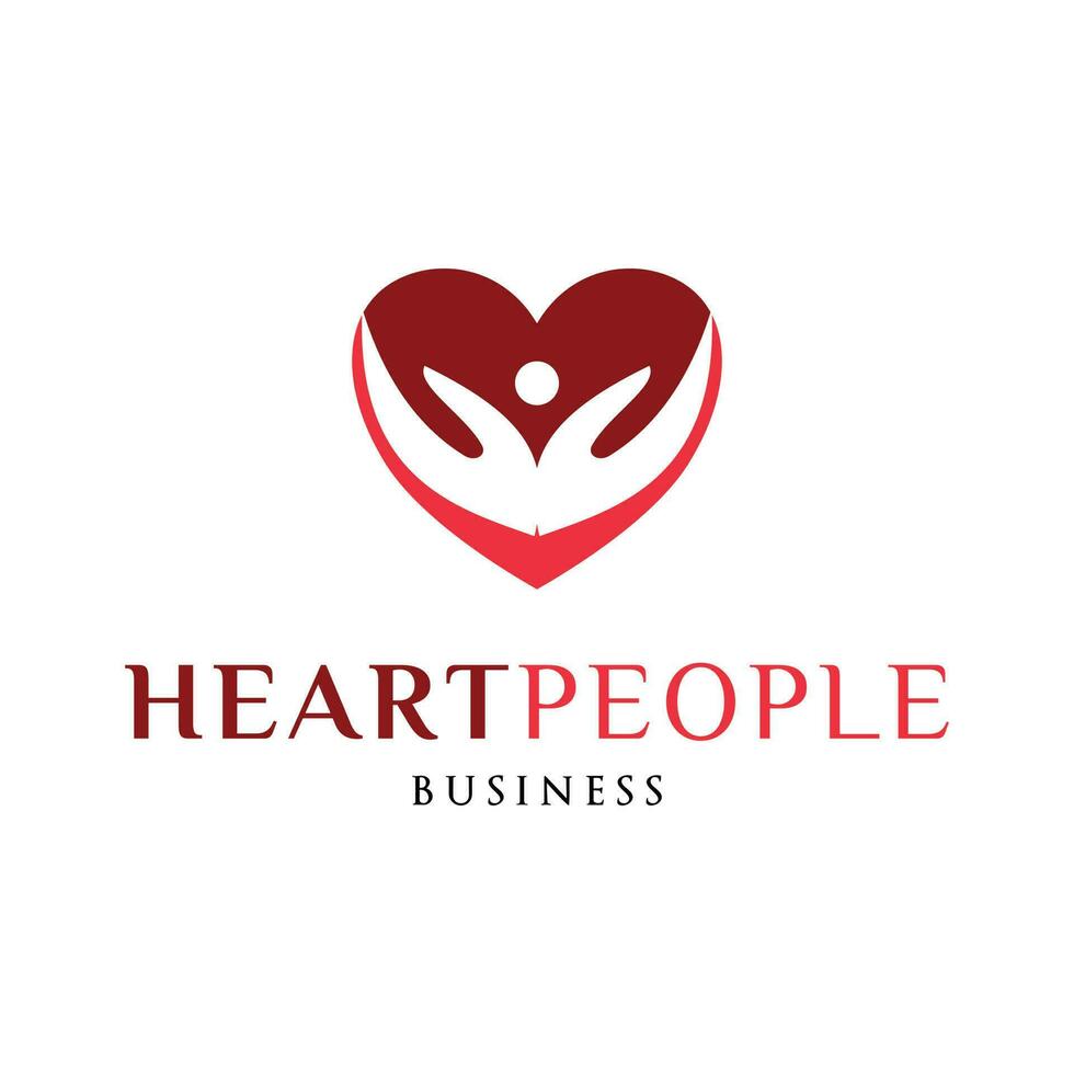 Love or Heart People Care Icon Logo Design Template vector