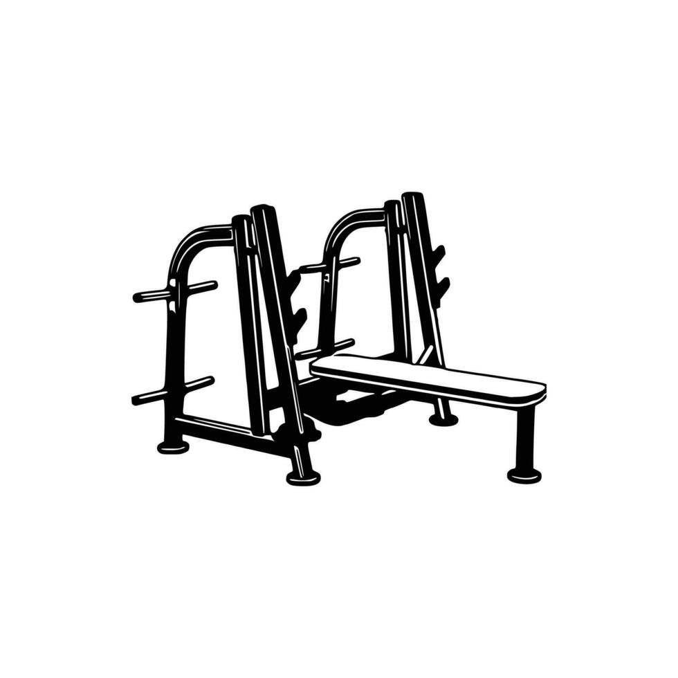 Bench Press Machine Vector. vector