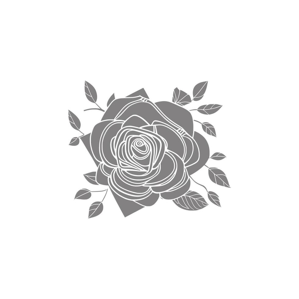 Bouquet of rose hand drawn pencil sketch, coloring page, and book, Rose flower outline, illustration ink art. rose vector art.